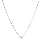 Collier or demi-lune 5 diamants – bijou fait main LYLAN