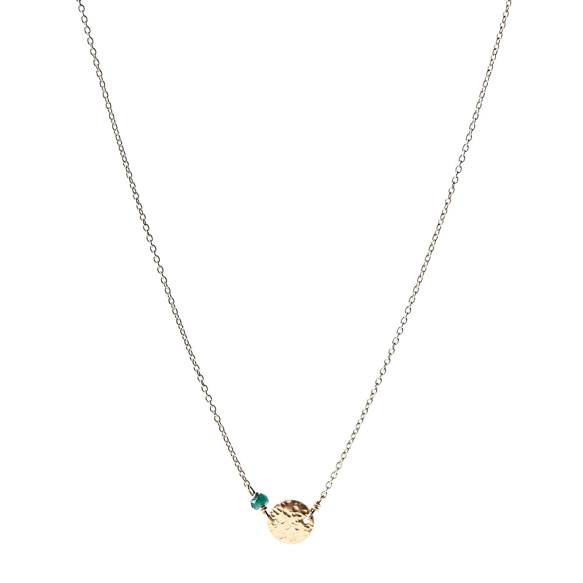 Collier pierre et disque – bijou fait main LYLAN (vue 3)