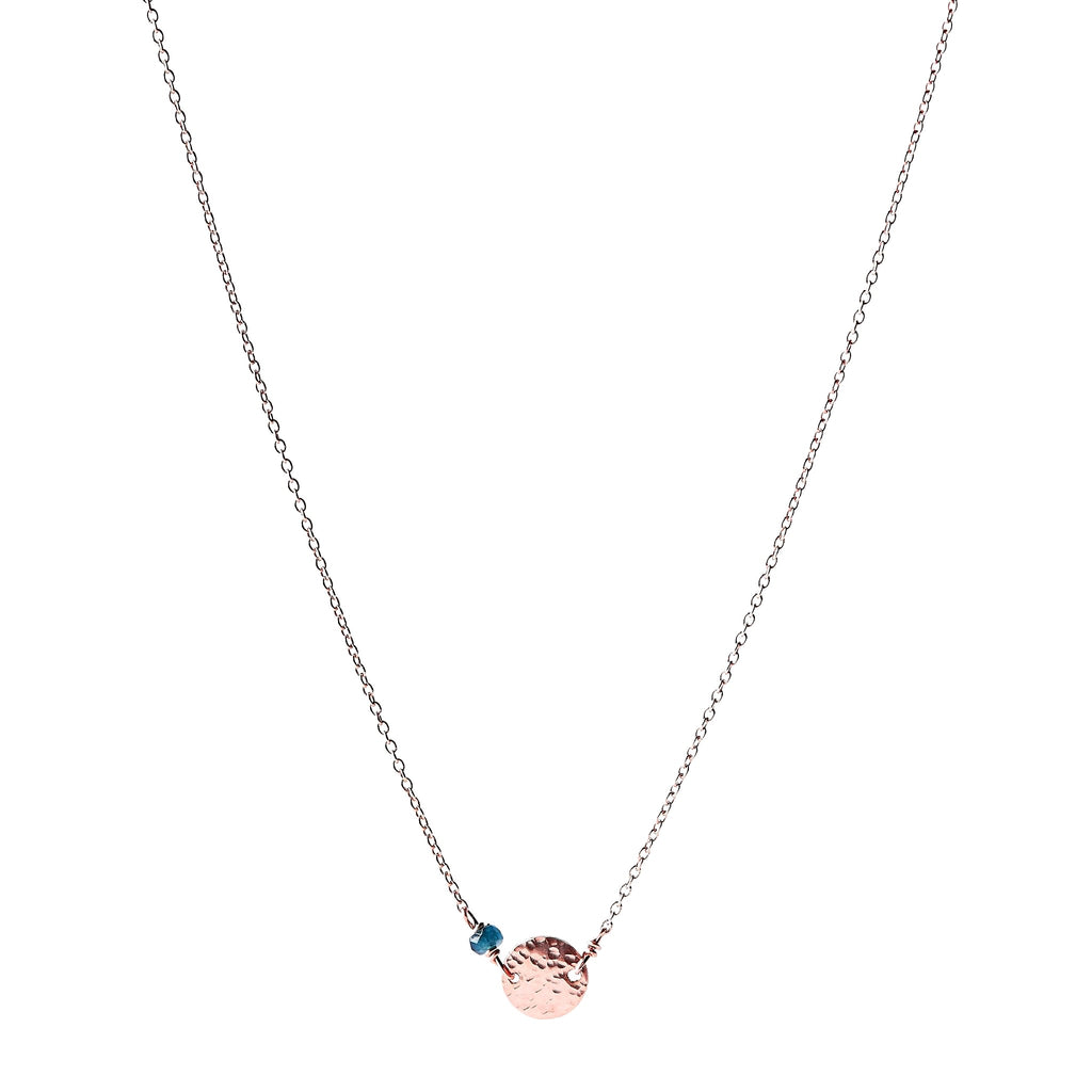 Collier pierre et disque – bijou fait main LYLAN (vue 2)