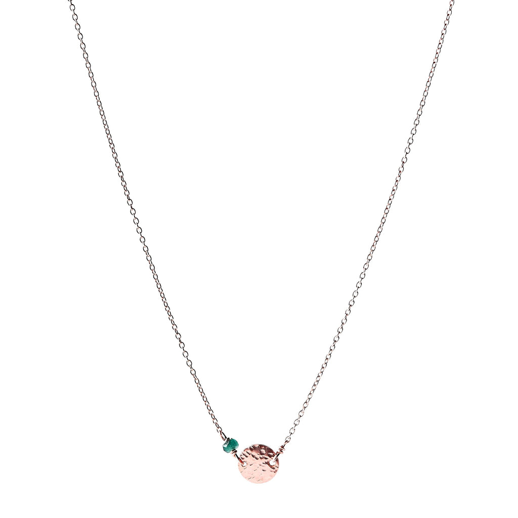 Collier pierre et disque – bijou fait main LYLAN (vue 4)
