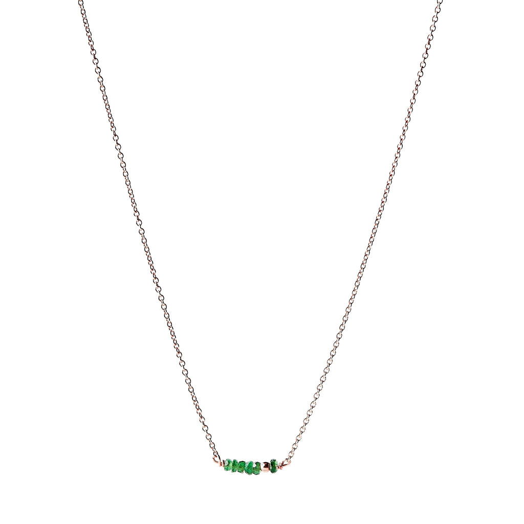 Collier pierres en barrette – bijou fait main LYLAN (vue 2)
