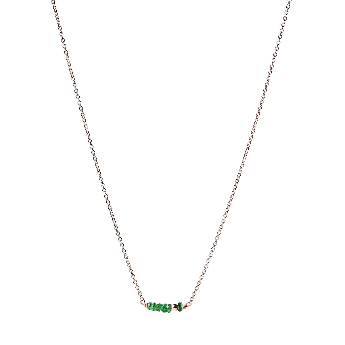 Collier pierres en barrette – bijou fait main LYLAN (vue 2)