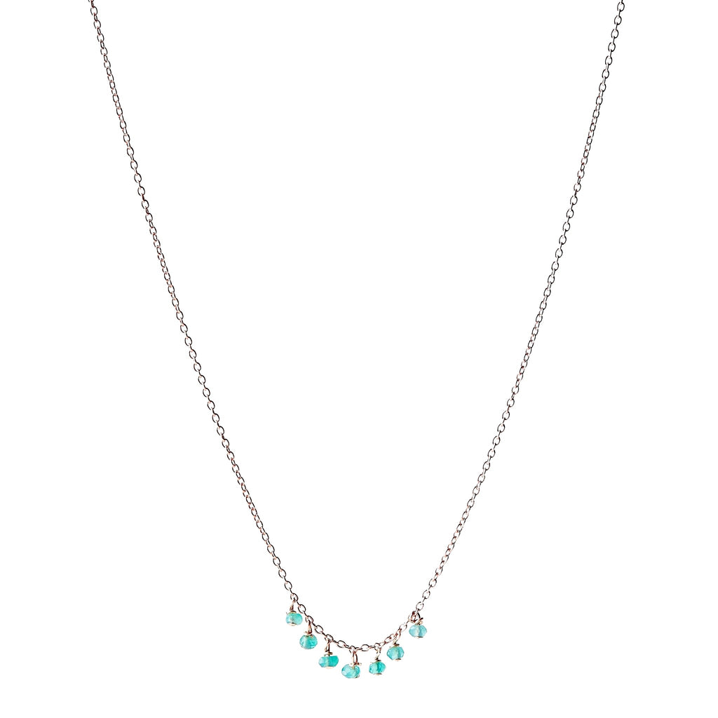 Collier pierres en grappe – bijou fait main LYLAN (vue 2)