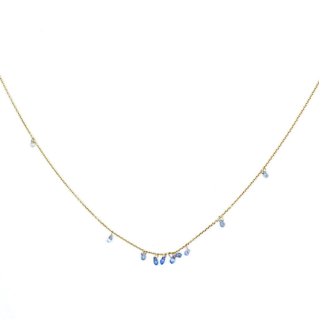 Collier saphir en goutte - LYLAN