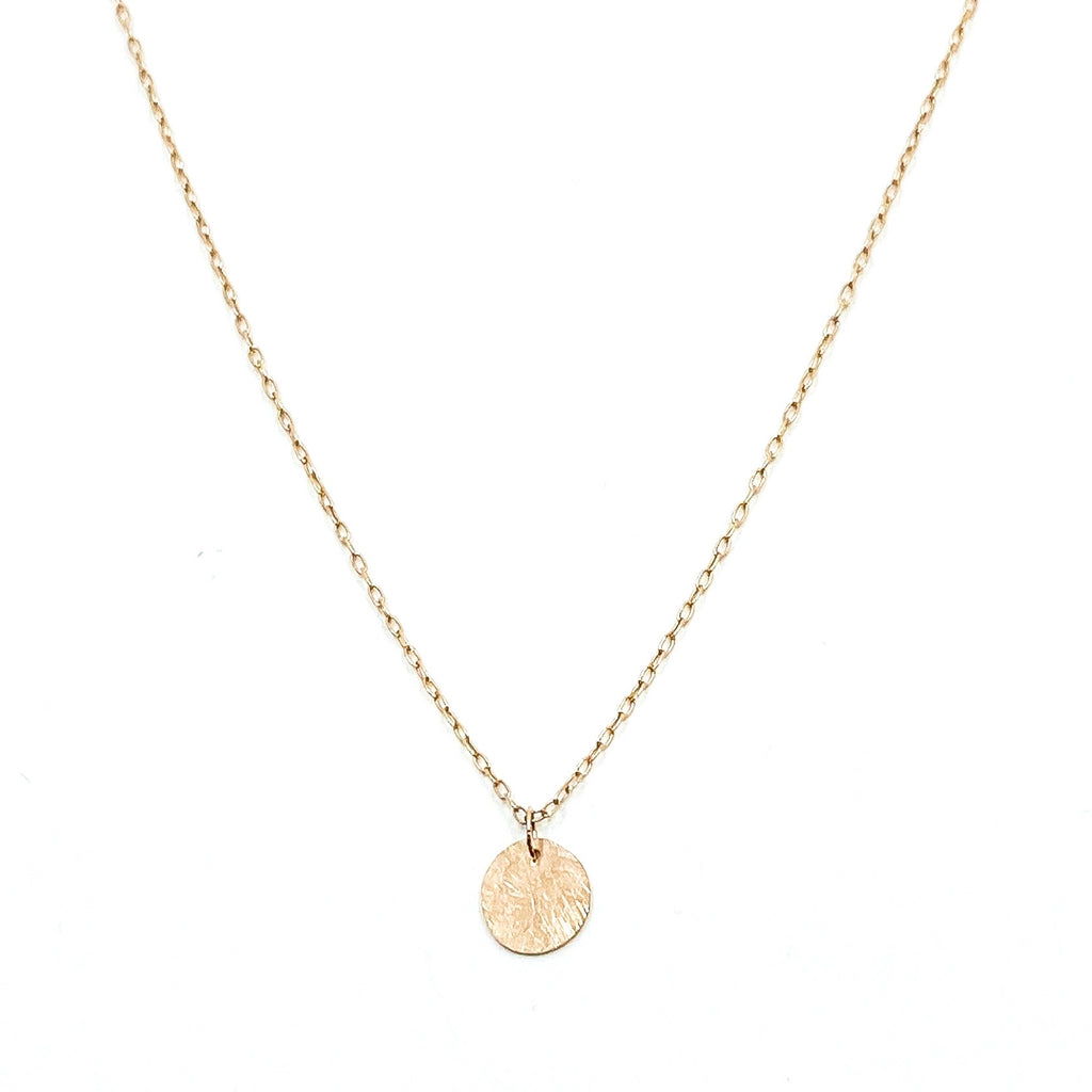 Collier disque – bijou fait main LYLAN (vue 2)