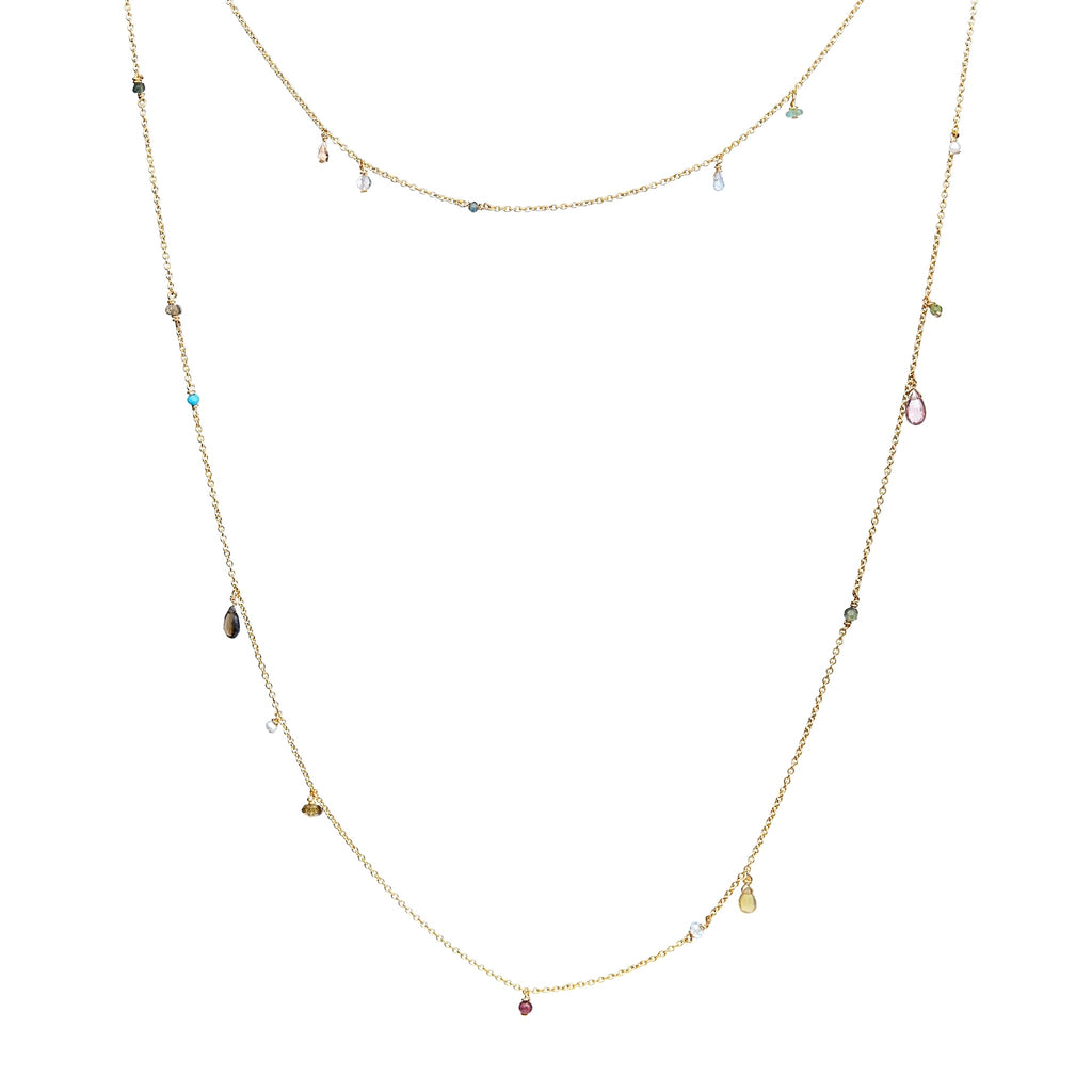 Sautoir pierres – bijou fait main LYLAN (vue 2)
