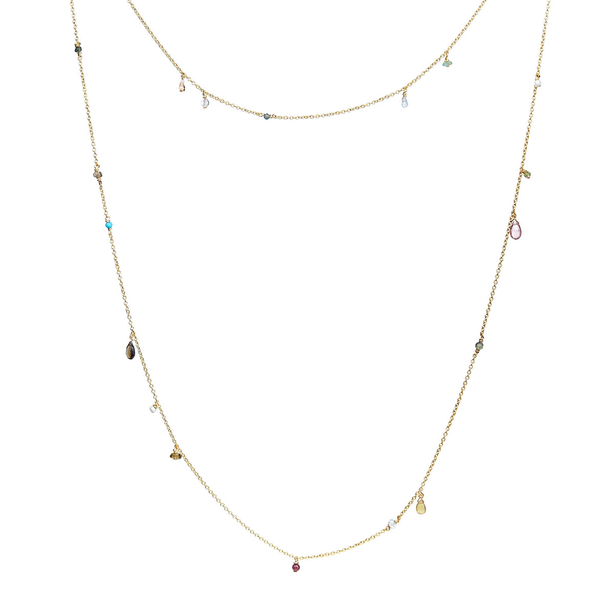 Sautoir pierres – bijou fait main LYLAN (vue 2)